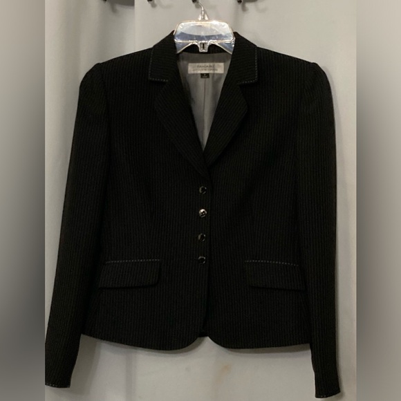 Women's TAHARI BLACK PINSTRIPE Blazer FLAWLESS - Picture 9 of 11